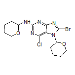 8-Bromo-6-chloro-N,7-bis(tetrahydro-2H-pyran-2-yl)-7H-purin-2-amine