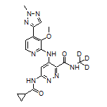 6-(Cyclopropanecarboxamido)-4-[[3-methoxy-4-(2-methyl-2H-1,2,3-triazol-4-yl)-2-pyridyl]amino]-N-(methyl-d3)pyridazine-3-carboxamide