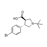 (3R,4S)-4-(4-Bromophenyl)-1-(tert-butyl)pyrrolidine-3-carboxylic Acid