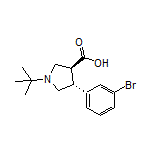 (3S,4R)-4-(3-Bromophenyl)-1-(tert-butyl)pyrrolidine-3-carboxylic Acid