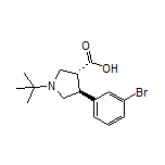 (3R,4S)-4-(3-Bromophenyl)-1-(tert-butyl)pyrrolidine-3-carboxylic Acid