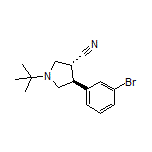 (3R,4S)-4-(3-Bromophenyl)-1-(tert-butyl)pyrrolidine-3-carbonitrile