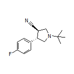 (3R,4S)-1-(tert-Butyl)-4-(4-fluorophenyl)pyrrolidine-3-carbonitrile