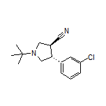 (3S,4R)-1-(tert-Butyl)-4-(3-chlorophenyl)pyrrolidine-3-carbonitrile