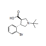 (3R,4S)-4-(2-Bromophenyl)-1-(tert-butyl)pyrrolidine-3-carboxylic Acid