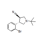 (3R,4S)-4-(2-Bromophenyl)-1-(tert-butyl)pyrrolidine-3-carbonitrile