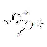 (3S,4R)-4-(2-Bromo-5-methoxyphenyl)-1-(tert-butyl)pyrrolidine-3-carbonitrile