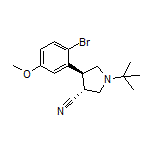 (3R,4S)-4-(2-Bromo-5-methoxyphenyl)-1-(tert-butyl)pyrrolidine-3-carbonitrile