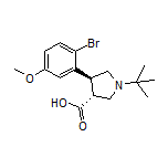 (3R,4S)-4-(2-Bromo-5-methoxyphenyl)-1-(tert-butyl)pyrrolidine-3-carboxylic Acid