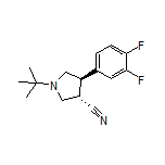 (3S,4R)-1-(tert-Butyl)-4-(3,4-difluorophenyl)pyrrolidine-3-carbonitrile