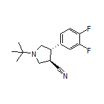 (3R,4S)-1-(tert-Butyl)-4-(3,4-difluorophenyl)pyrrolidine-3-carbonitrile