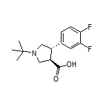 (3R,4S)-1-(tert-Butyl)-4-(3,4-difluorophenyl)pyrrolidine-3-carboxylic Acid