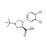 (3R,4S)-1-(tert-Butyl)-4-(3,4-dichlorophenyl)pyrrolidine-3-carboxylic Acid