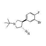 (3S,4R)-4-(3-Bromo-4-fluorophenyl)-1-(tert-butyl)pyrrolidine-3-carbonitrile