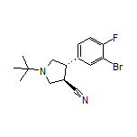 (3R,4S)-4-(3-Bromo-4-fluorophenyl)-1-(tert-butyl)pyrrolidine-3-carbonitrile