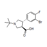 (3R,4S)-4-(3-Bromo-4-fluorophenyl)-1-(tert-butyl)pyrrolidine-3-carboxylic Acid