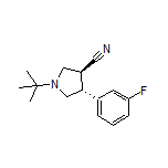 (3S,4R)-1-(tert-Butyl)-4-(3-fluorophenyl)pyrrolidine-3-carbonitrile