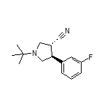 (3R,4S)-1-(tert-Butyl)-4-(3-fluorophenyl)pyrrolidine-3-carbonitrile