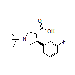 (3R,4S)-1-(tert-Butyl)-4-(3-fluorophenyl)pyrrolidine-3-carboxylic Acid