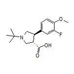 (3S,4R)-1-(tert-Butyl)-4-(3-fluoro-4-methoxyphenyl)pyrrolidine-3-carboxylic Acid