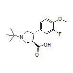 (3R,4S)-1-(tert-Butyl)-4-(3-fluoro-4-methoxyphenyl)pyrrolidine-3-carboxylic Acid