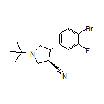 (3R,4S)-4-(4-Bromo-3-fluorophenyl)-1-(tert-butyl)pyrrolidine-3-carbonitrile