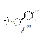 (3S,4R)-4-(4-Bromo-3-fluorophenyl)-1-(tert-butyl)pyrrolidine-3-carboxylic Acid