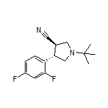 (3R,4S)-1-(tert-Butyl)-4-(2,4-difluorophenyl)pyrrolidine-3-carbonitrile