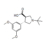 (3R,4S)-1-(tert-Butyl)-4-(3,5-dimethoxyphenyl)pyrrolidine-3-carboxylic Acid