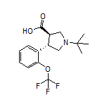 (3R,4S)-1-(tert-Butyl)-4-[2-(trifluoromethoxy)phenyl]pyrrolidine-3-carboxylic Acid