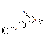 (3R,4S)-4-[4-(Benzyloxy)phenyl]-1-(tert-butyl)pyrrolidine-3-carbonitrile