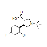 (3S,4R)-4-(2-Bromo-4-fluorophenyl)-1-(tert-butyl)pyrrolidine-3-carboxylic Acid