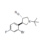 (3S,4R)-4-(2-Bromo-4-fluorophenyl)-1-(tert-butyl)pyrrolidine-3-carbonitrile