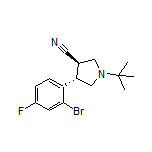 (3R,4S)-4-(2-Bromo-4-fluorophenyl)-1-(tert-butyl)pyrrolidine-3-carbonitrile