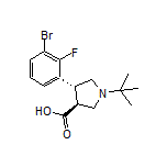 (3S,4R)-4-(3-Bromo-2-fluorophenyl)-1-(tert-butyl)pyrrolidine-3-carboxylic Acid