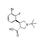 (3R,4S)-4-(3-Bromo-2-fluorophenyl)-1-(tert-butyl)pyrrolidine-3-carboxylic Acid