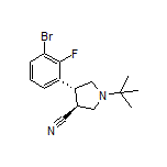 (3S,4R)-4-(3-Bromo-2-fluorophenyl)-1-(tert-butyl)pyrrolidine-3-carbonitrile