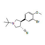 (3S,4R)-4-(3-Bromo-4-methoxyphenyl)-1-(tert-butyl)pyrrolidine-3-carbonitrile