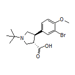 (3S,4R)-4-(3-Bromo-4-methoxyphenyl)-1-(tert-butyl)pyrrolidine-3-carboxylic Acid