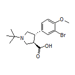 (3R,4S)-4-(3-Bromo-4-methoxyphenyl)-1-(tert-butyl)pyrrolidine-3-carboxylic Acid