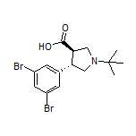 (3R,4S)-1-(tert-Butyl)-4-(3,5-dibromophenyl)pyrrolidine-3-carboxylic Acid