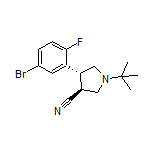 (3S,4R)-4-(5-Bromo-2-fluorophenyl)-1-(tert-butyl)pyrrolidine-3-carbonitrile