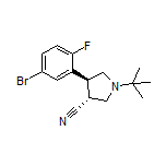 (3R,4S)-4-(5-Bromo-2-fluorophenyl)-1-(tert-butyl)pyrrolidine-3-carbonitrile