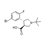 (3S,4R)-4-(5-Bromo-2-fluorophenyl)-1-(tert-butyl)pyrrolidine-3-carboxylic Acid