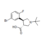 (3R,4S)-4-(5-Bromo-2-fluorophenyl)-1-(tert-butyl)pyrrolidine-3-carboxylic Acid