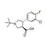 (3R,4S)-1-(tert-Butyl)-4-(3-chloro-4-fluorophenyl)pyrrolidine-3-carboxylic Acid