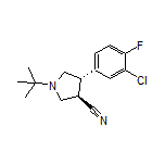 (3R,4S)-1-(tert-Butyl)-4-(3-chloro-4-fluorophenyl)pyrrolidine-3-carbonitrile