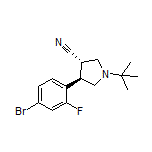 (3S,4R)-4-(4-Bromo-2-fluorophenyl)-1-(tert-butyl)pyrrolidine-3-carbonitrile