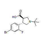 (3R,4S)-4-(4-Bromo-2-fluorophenyl)-1-(tert-butyl)pyrrolidine-3-carboxylic Acid