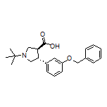 (3S,4R)-4-[3-(Benzyloxy)phenyl]-1-(tert-butyl)pyrrolidine-3-carboxylic Acid